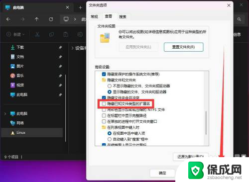 win11文件显示文件类型 Win11文件类型后缀名显示设置方法