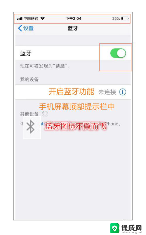 苹果手机打开蓝牙没有蓝牙标志 苹果手机蓝牙打开无图标怎么办