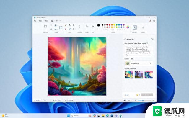 微软Win11画图应用引入基于DALL-E的Cocreator图片生成功能