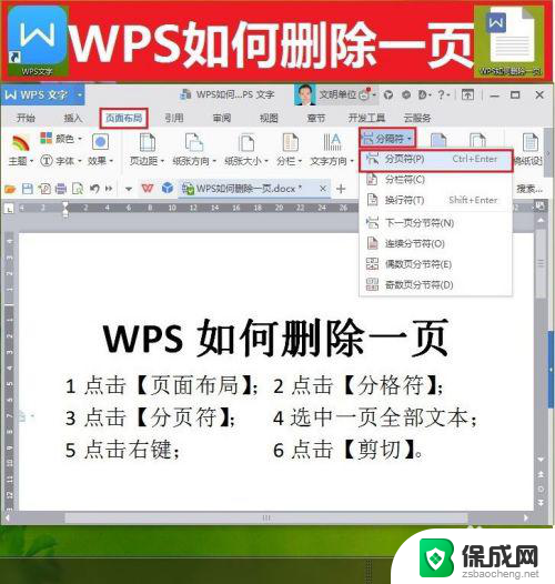 wpsword删除页面 WPS如何删除多余页面