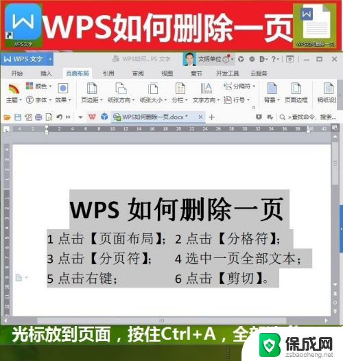 wpsword删除页面 WPS如何删除多余页面